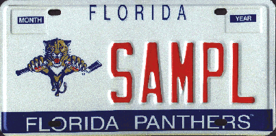 Florida panthers plate