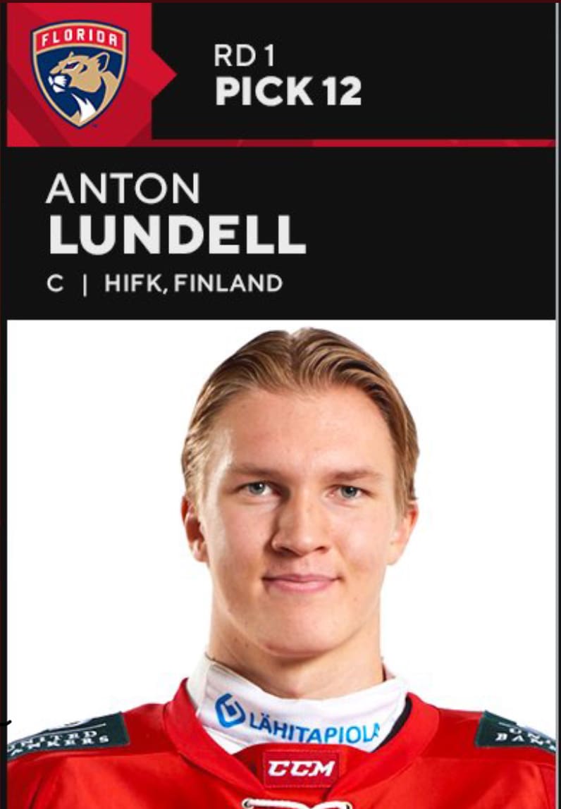Florida Panthers Anton Lundell